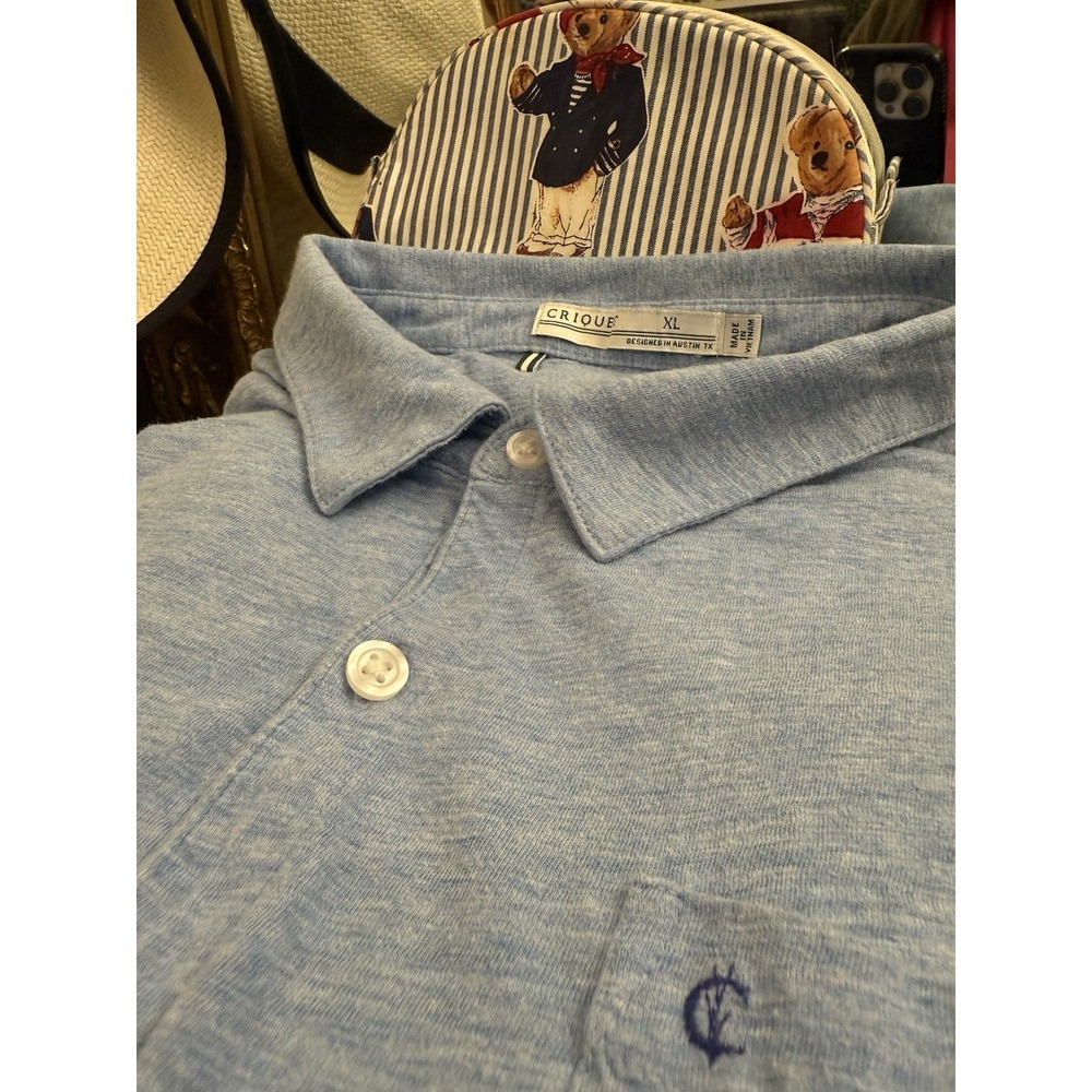 MEN'S CRIQUET POLO, SIZE: XL, COLOR: LIGHT BLUE 23/31